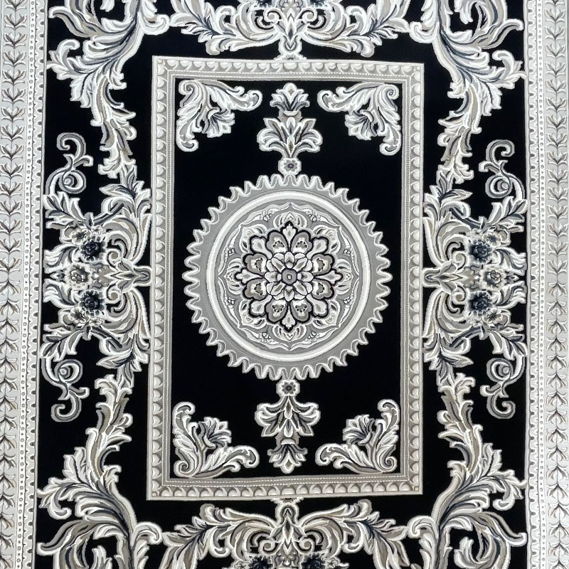 سجاد تركي نقش فرنسي باريس 32125B كحلي مقاس 100*200