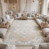 سجاد يدوي الهبه تصميم كوري HR22A بيج كريم مقاس 400*500