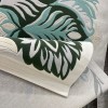 سجاد يدوي الهبه تصميم كوري HR22A كريم اخضر غامق مقاس 200*300