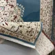 سجاد اصفهان تركي كلاسيك E506B سماوي مقاس 400*600 - اصفهان سجاد تركي كلاسيك