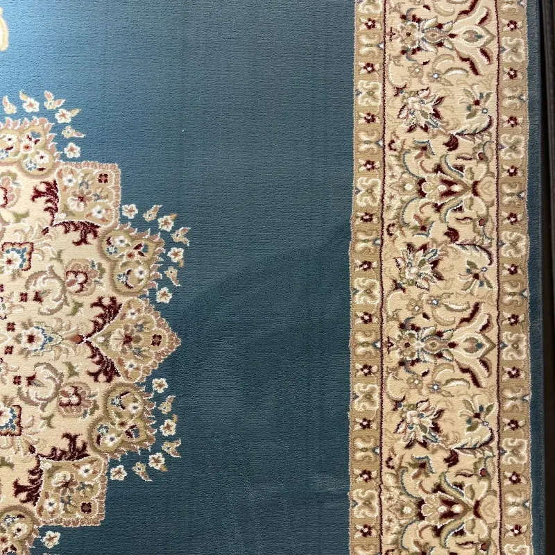 سجاد اصفهان تركي كلاسيك E506B سماوي مقاس 400*600 - اصفهان سجاد تركي كلاسيك