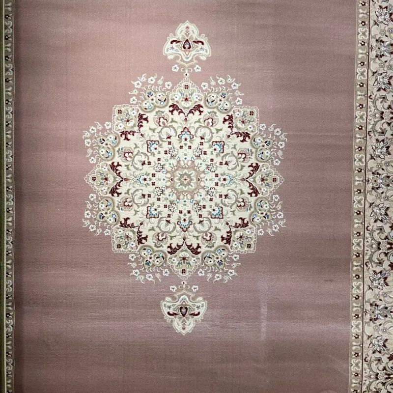 سجاد اصفهان تركي كلاسيك E506B بني مقاس 400*800 - اصفهان سجاد تركي كلاسيك