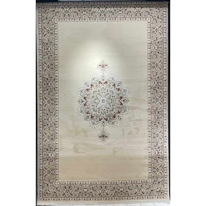 سجاد اصفهان تركي كلاسيك E506B كريم مقاس 50*80 - اصفهان سجاد تركي كلاسيك