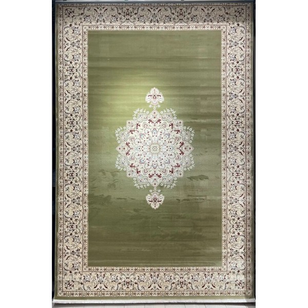 Isfahan Turkish Classic Rug E506B green Size 100*200