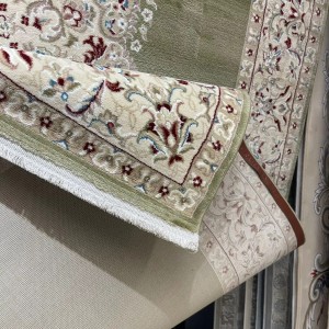 Isfahan Turkish Classic Rug E506B green Size 100*200
