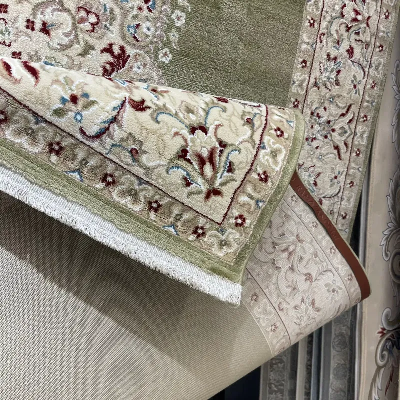 سجاد اصفهان تركي كلاسيك E506B اخضر مقاس 50*80 - اصفهان سجاد تركي كلاسيك