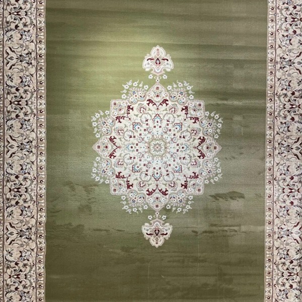 Isfahan Turkish Classic Rug E506B green Size 100*200