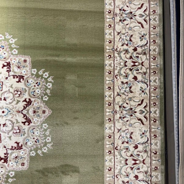 Isfahan Turkish Classic Rug E506B green Size 100*200