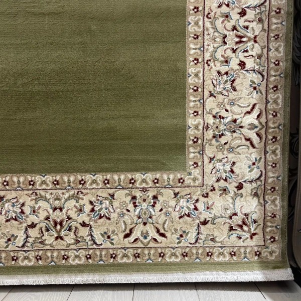 Isfahan Turkish Classic Rug E506B green Size 100*200