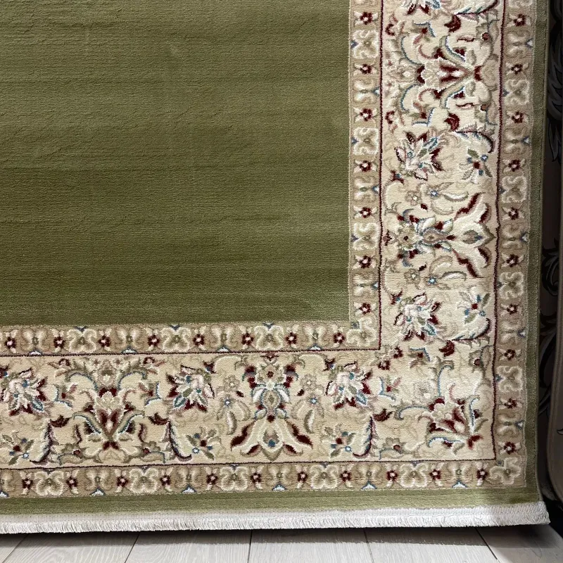 سجاد اصفهان تركي كلاسيك E506B اخضر مقاس 50*80 - اصفهان سجاد تركي كلاسيك
