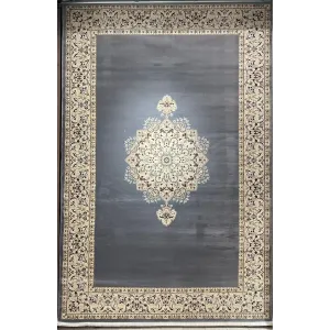 سجاد اصفهان تركي كلاسيك E506B رصاصي مقاس 400*500