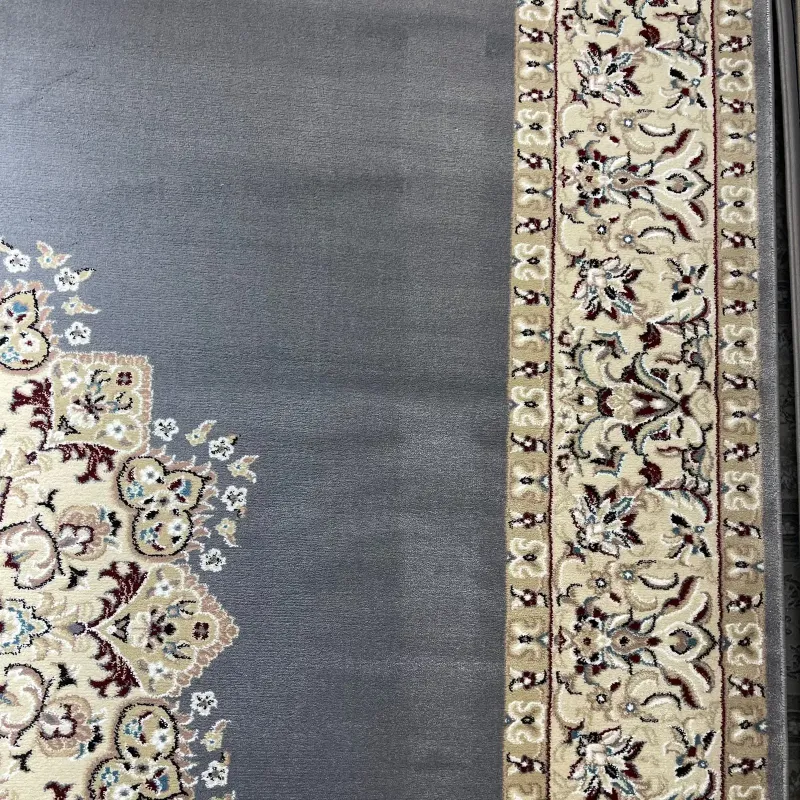 سجاد اصفهان تركي كلاسيك E506B رصاصي مقاس 400*500 - اصفهان سجاد تركي كلاسيك