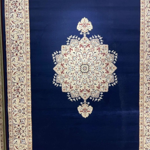 سجاد اصفهان تركي كلاسيك E506B كحلي مقاس 50*80