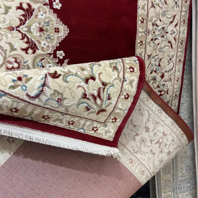 سجاد اصفهان تركي كلاسيك E506B احمر مقاس 400*800 - اصفهان سجاد تركي كلاسيك
