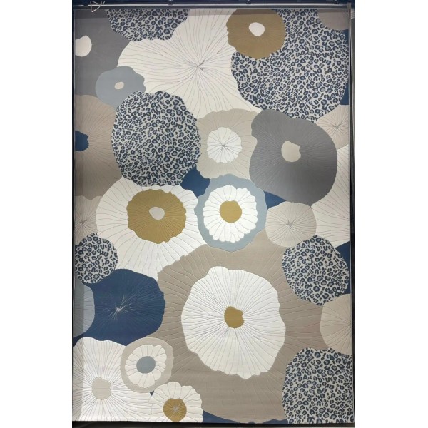 Turkish rugs designer lamsa HC03A cream blue size 400*500