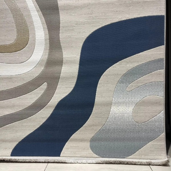 Turkish rugs designer lamsa HC35A blue size 80*150