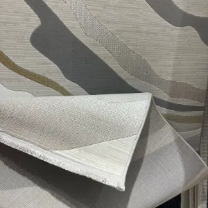 سجاد تركي المصممين لمسة HC35A كريم رصاصي مقاس 80*150