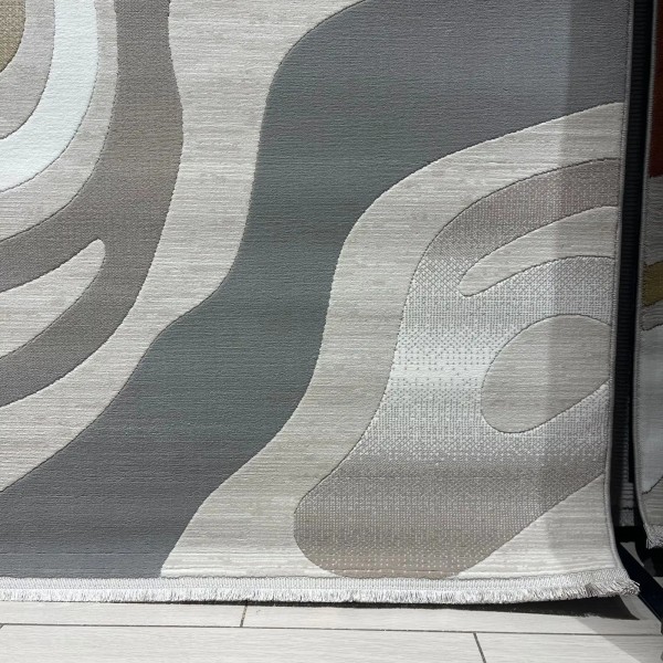 Turkish rugs designer lamsa HC35A cream gray size 100*300