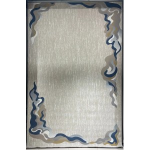 Turkish rugs designer lamsa HC36A cream blue size 400*500