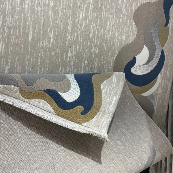Turkish rugs designer lamsa HC36A cream blue size 250*350