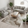 Turkish rugs Modern lamsa HC24A cream BROWN size 80*150