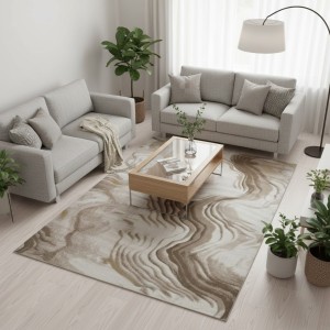 Turkish rugs Modern lamsa HC24A cream BROWN size 80*150