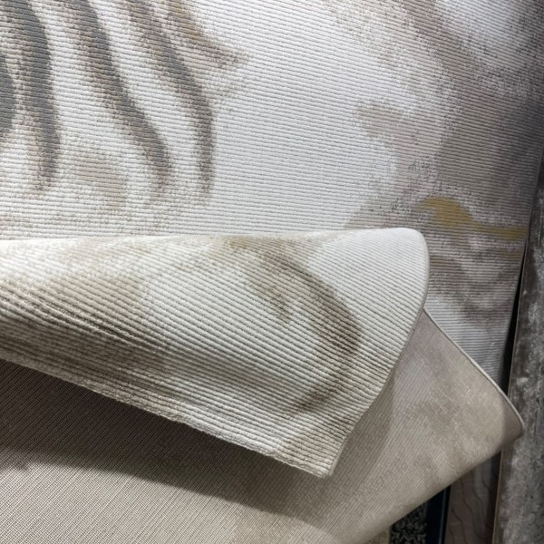 سجاد تركي مودرن لمسة HC24A كريم رصاصي مقاس 250*350