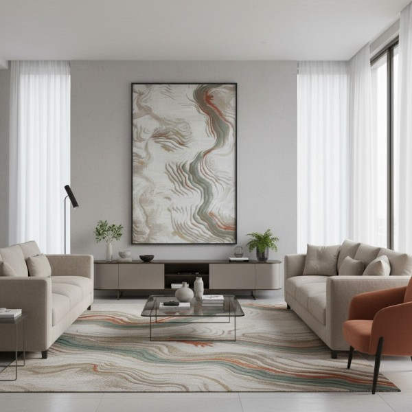 Turkish rugs Modern lamsa HC24A cream terra size 200*300