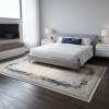 سجاد تركي مودرن لمسة HD37A كريم سماوي مقاس 250*350