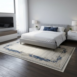 Turkish rugs Modern lamsa HD37A cream blue size 300*400