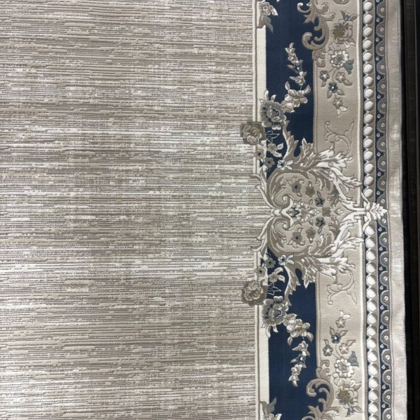 سجاد تركي مودرن لمسة HD37A كريم سماوي مقاس 250*350