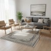 سجاد تركي مودرن لمسة HD37A كريم ابيض مقاس 400*500