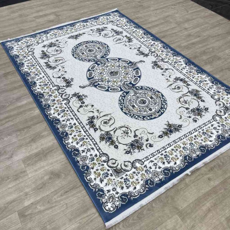 سجاد تركي مارسيليا NJ90A لون ازرق مقاس 100*300