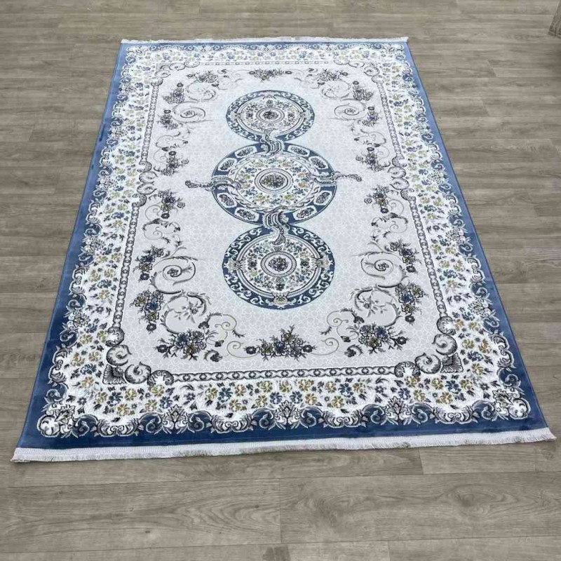 سجاد تركي مارسيليا NJ90A لون ازرق مقاس 100*300