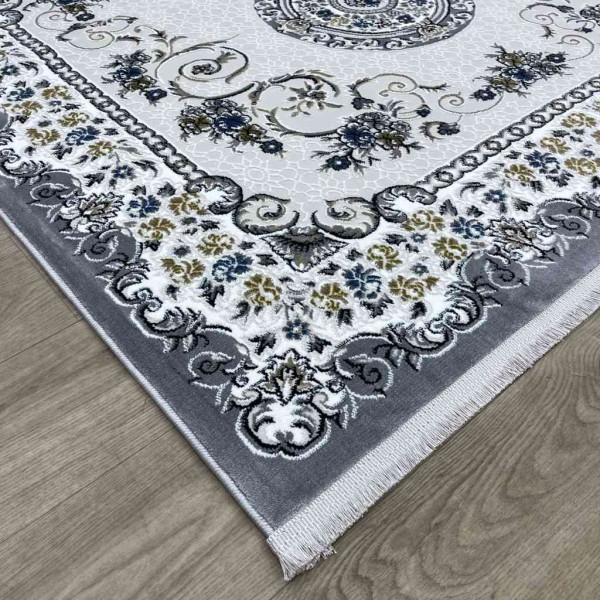 Marseille Turkish carpet NJ90A gray color size 100*200