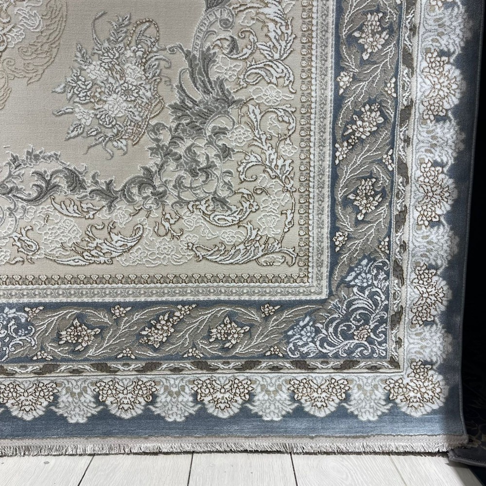 سجاد ميرال تركي كلاسيك EO06A كريم سماوي مقاس 50*80