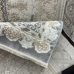 سجاد ميرال تركي كلاسيك EO06A كريم رصاصي غامق مقاس 50*80