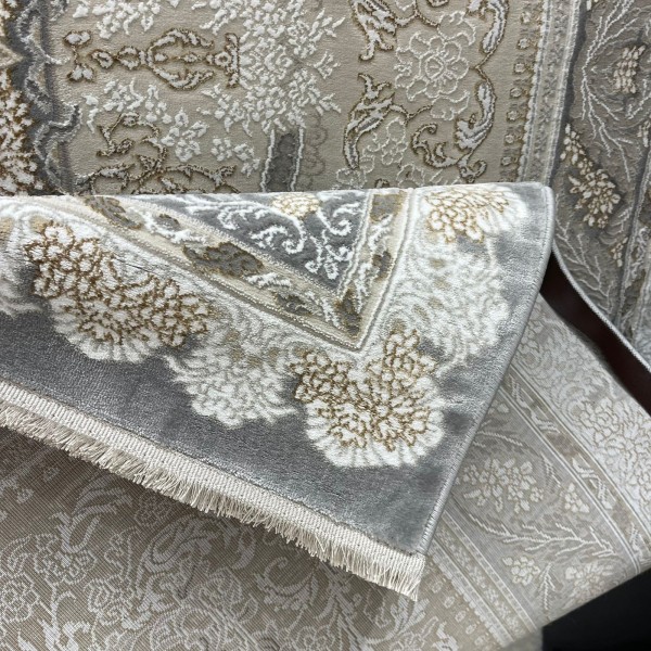 Miral Turkish Classic Rug EO06A dark gray cream Size 400*600