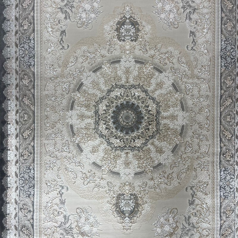 سجاد ميرال تركي كلاسيك EO06A كريم رصاصي غامق مقاس 500*600