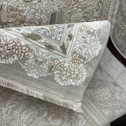 سجاد ميرال تركي كلاسيك EO06A كريم رصاصي فاتح مقاس 400*800