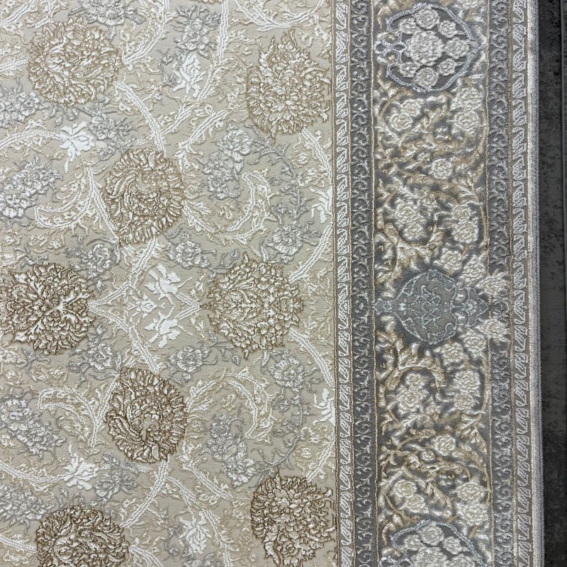 سجاد ميرال تركي كلاسيك EO15A كريم رصاصي غامق مقاس 500*600