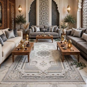 Miral Turkish Classic Rug EK26A cream Dark grey Size 500*700