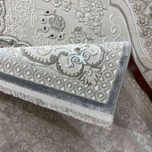Miral Turkish Classic Rug EK26A cream Dark grey Size 500*700