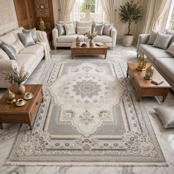 Miral Turkish Classic Rug EK26A cream gray Size 100*200
