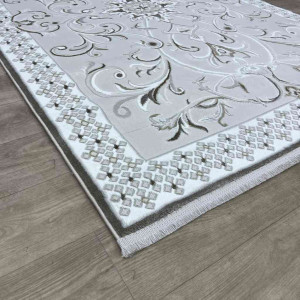 سجاد تركي نرمين نقش فرنسي AM77A كريم بيج مقاس 100*200