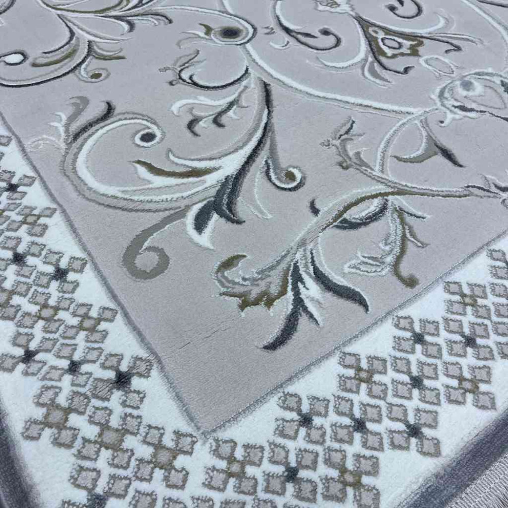 سجاد تركي نرمين نقش فرنسي AM77A كريم رصاصي مقاس 50*80 سجاد تركي نرمين نقش فرنسي AM77A كريم رصاصي مقاس 50*80