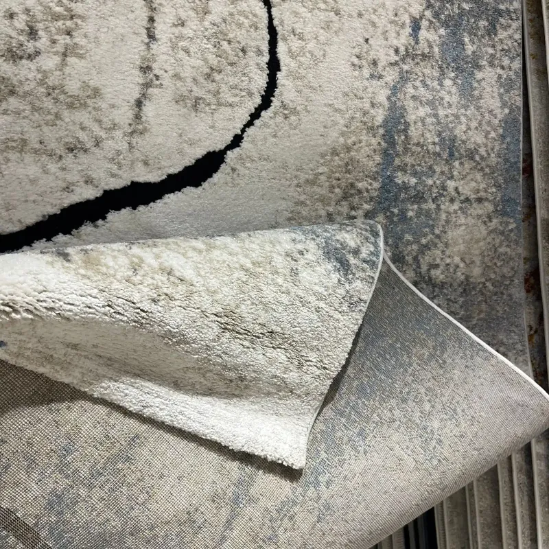 سجاد اوبرا تركي HD24A ابيض سماوي مقاس 300*400 - سجاد مودرن