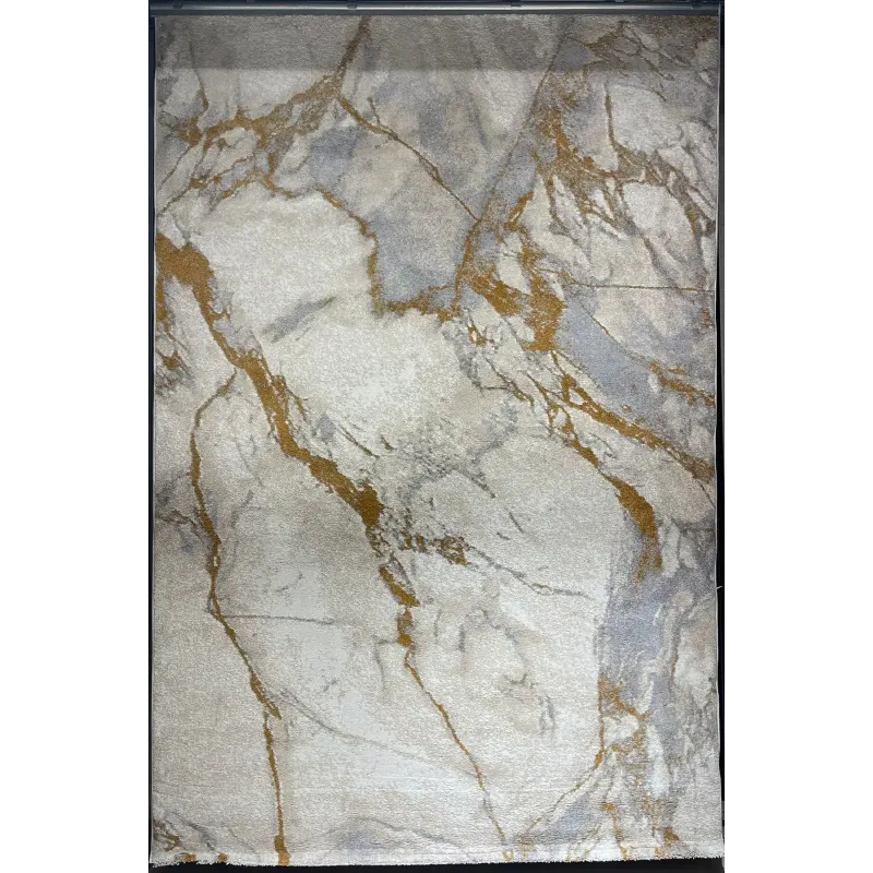 سجاد اوبرا تركي HD33A ابيض ذهبي مقاس 300*400 - سجاد مودرن