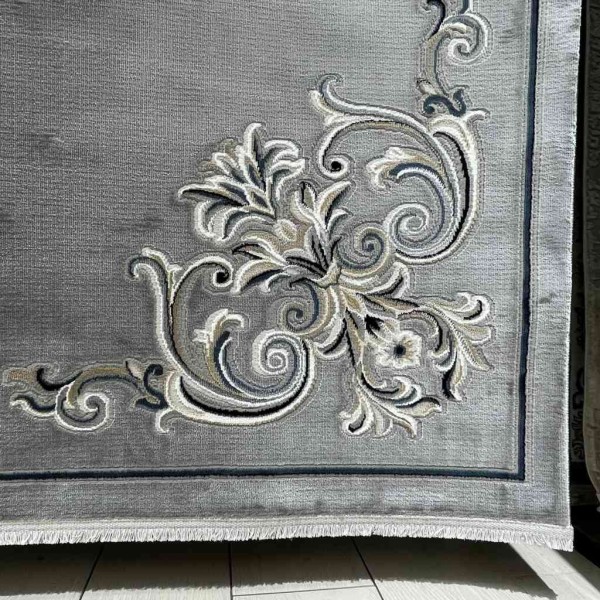 Turkish rugs Paris 32126A gray size 100*300