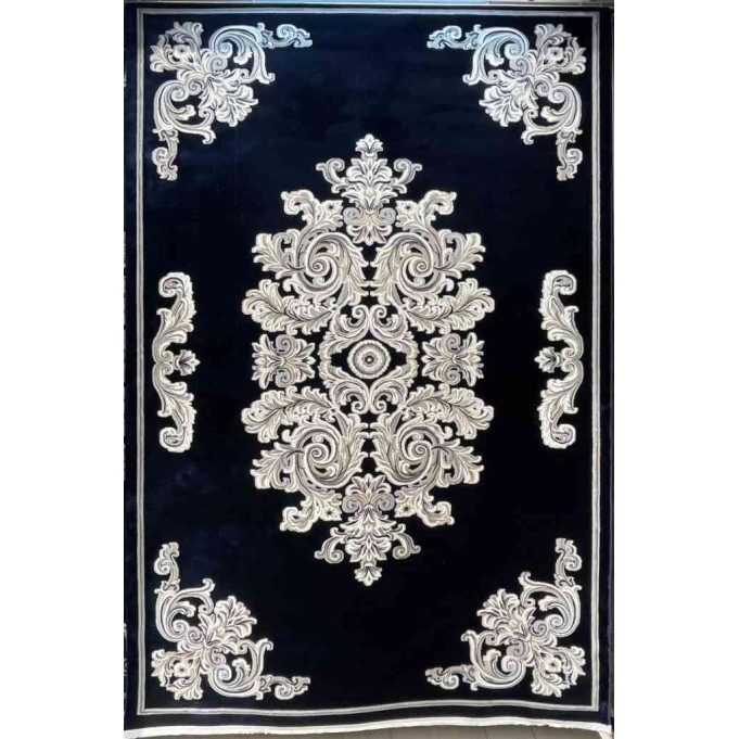 Turkish rugs Paris 32126A navy size 100*300